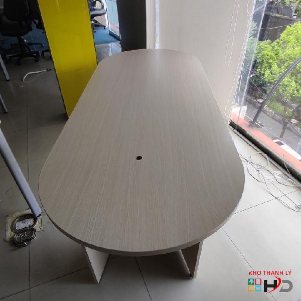 Bàn họp oval cũ 2m8 cao cấp giá rẻ