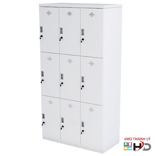 Thanh lý tủ locker sắt 9 ngăn giá rẻ