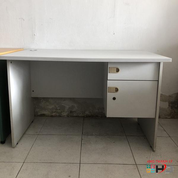 Bàn làm việc cũ Hòa Phát 2 hộc màu xám