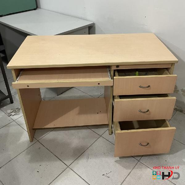 Bàn làm việc cũ 3 hộc MDF giá rẻ