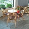 Bộ bàn ghế gỗ nan cao cấp 4 ghế
