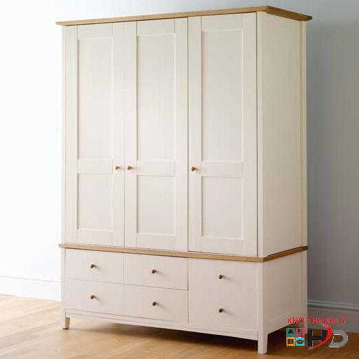 Tủ quần áo xuất khẩu 3 cánh tồn kho thanh lý
