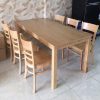 Bộ bàn ghế cabin 6 ghế gỗ tự nhiên