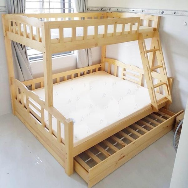 Giường tầng gỗ tự nhiên thanh lý giá rẻ