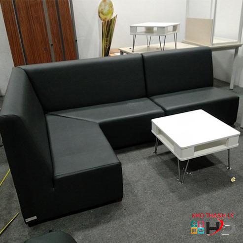 Sofa cũ góc chữ L màu đen