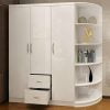 Tủ quần áo MDF 3 cánh có kệ màu trắng