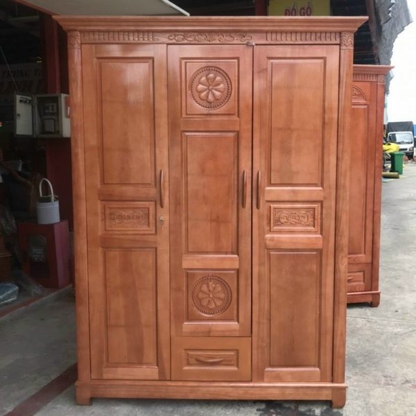 Tủ quần áo gỗ xoan đào 3 cánh