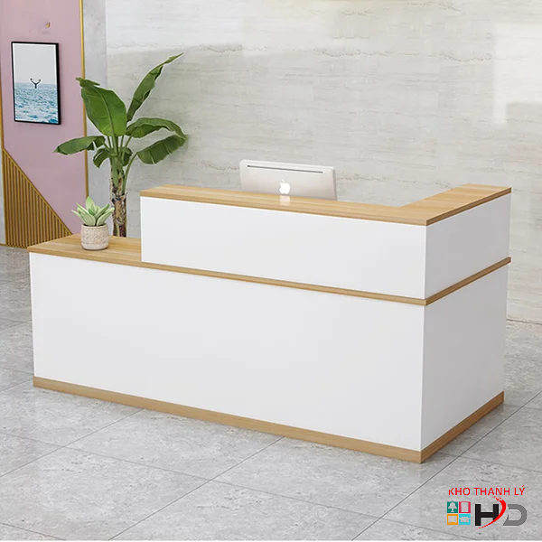 Bàn lễ tân văn phòng chữ L 2m giá rẻ