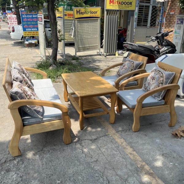 Bộ salon gỗ Hàn Quốc gỗ Sồi