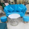 Bộ sofa vương miện màu xanh thanh lý giá rẻ