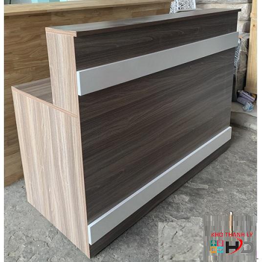 Quầy lễ tân 1m6 nâu vân gỗ giá rẻ