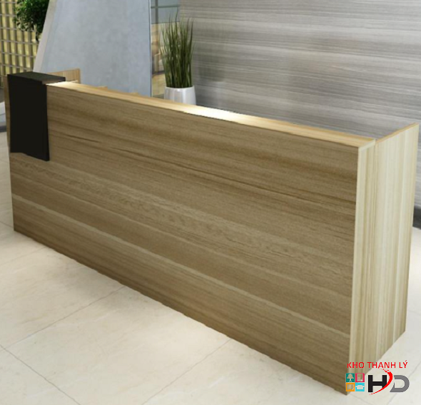 Quầy lễ tân 2m màu vân gỗ giá rẻ