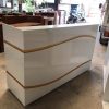 Quầy lễ tân chữ U 1m8 viền cong