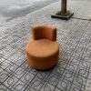 Sofa đơn cafe bọc vải màu cam