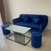 Bộ sofa nhỏ gọn màu xanh dương thanh lý