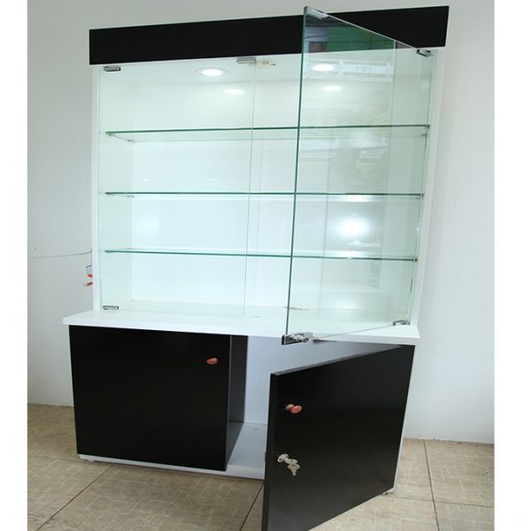 Tủ trưng bày mỹ phẩm 1m2 x 2m cửa mở