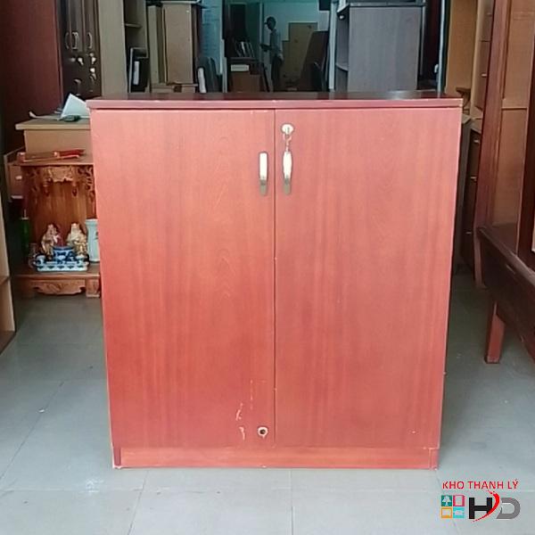 Tủ hồ sơ 2 cánh nâu vân gỗ cũ