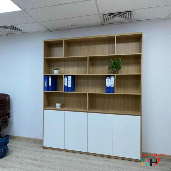 Tủ hồ sơ 2m x 2m nâu trắng đóng mới