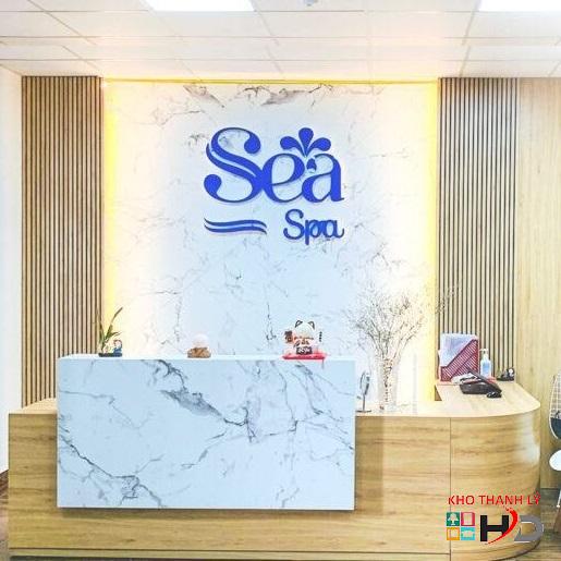quay spa chu l bo cong cao cap Quầy spa chữ l bo cong cao cấp