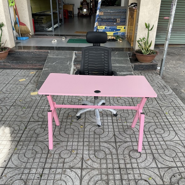 Bộ bàn ghế gaming màu hồng
