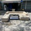 Bộ sofa Chữ L nệm bọc vải cao cấp kèm bàn