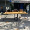 Bàn họp văn phòng 2m2 chân sắt thanh lý