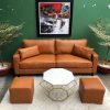 Ghế Sofa Bọc Da Màu Da Bò Thanh Lý