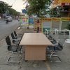 Bàn họp văn phòng 2m4 kèm 6 ghế lưng lưới