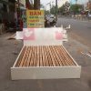 Giường ngủ 1m6 mdf phủ sơn 2 màu thanh lý