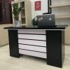 Bàn giám đốc đen phối trắng 1m4 thanh lý