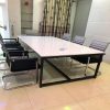 Bàn họp chân sắt mặt màu trắng 2m4 thanh lý