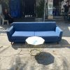 Bộ bàn ghế sofa bọc vải màu xanh thanh lý