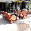Bộ bàn ghế sofa gỗ lót nệm thanh lý