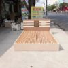 Giường ngủ gỗ mdf 1m6 có kệ thanh lý