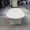 Bàn họp oval vân sồi 2m4 thanh lý