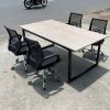 bộ bàn họp 4 chỗ ngồi 1m8