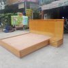 giường ngủ gỗ 1m8 kèm tủ đầu giường
