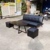 Sofa giường bọc da kèm bàn thanh lý