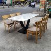 Bộ bàn ăn 6 ghế mặt đá thanh lý