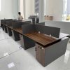 Cụm bàn làm việc 10 chỗ có hộc tủ