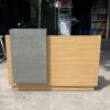 Quầy lễ tân vân gỗ 1m6 thanh lý