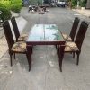 Bộ bàn ăn 4 ghế nệm bọc vải