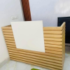 Quầy lễ tân lam gỗ 1m2