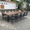 Bàn họp chân sắt 8 chỗ ngồi 3m6