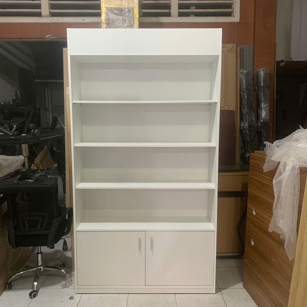 Tủ trưng bày mỹ phẩm 1m2 x 2m TB120 màu trắng