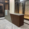 Quầy lễ tân lam sóng 1m6 x 1m1