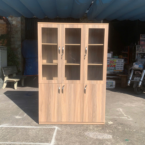 Tủ tài liệu 3 cánh cửa kính 1m2