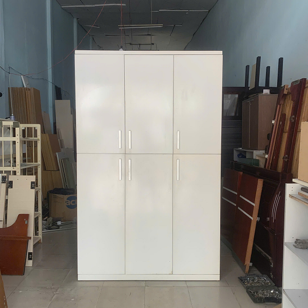 Tủ hồ sơ 6 cánh 1m4 màu trắng