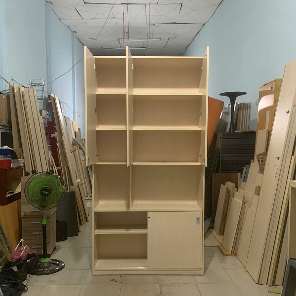 Hình ảnh bên trong tủ tài liệu văn phòng 2 cánh 1m2