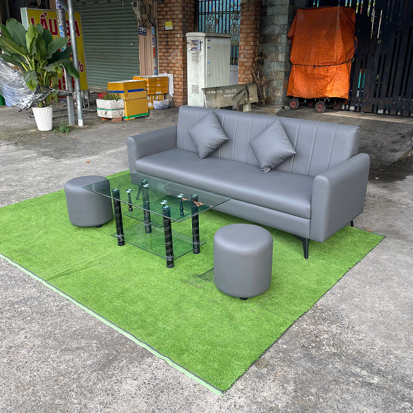 Bộ bàn ghế sofa bọc da sang trọng